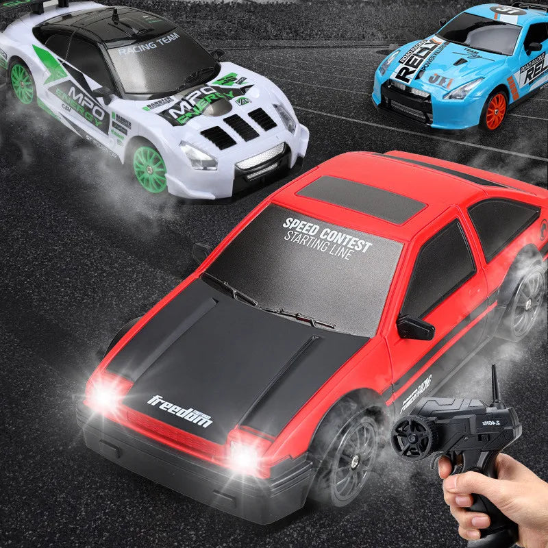 2.4G High Speed Drift Rc Car 4WD Toy Remote Control AE86 Model GTR Vehicle Car RC Racing Cars Toy for Children Christmas Gifts