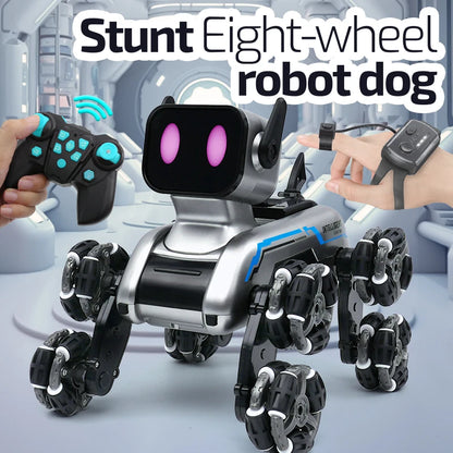 Kid's 8-Wheel RC Car Toy Boy Intelligent Machine Dog Remote Control Car 8-Wheel Stunt Remote Control Birthday Gift Toy