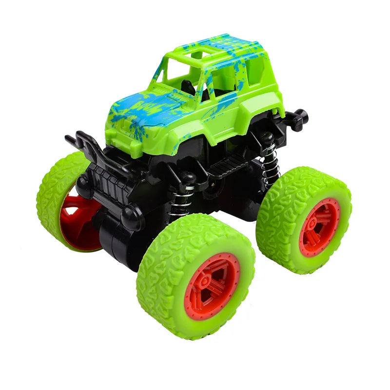 New Mini Inertial Off-Road Vehicle Four-Wheel-Drive Plastic Children Toy Car Pull Back Stunt Car DS29