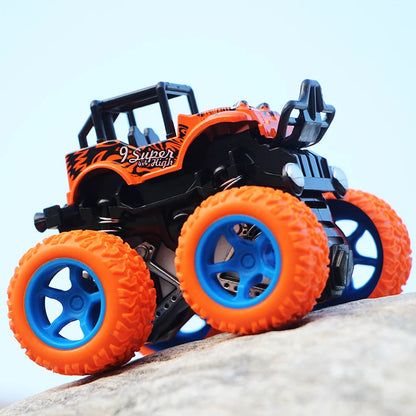 New Mini Inertial Off-Road Vehicle Four-Wheel-Drive Plastic Children Toy Car Pull Back Stunt Car DS29