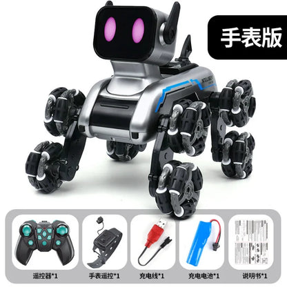 Kid's 8-Wheel RC Car Toy Boy Intelligent Machine Dog Remote Control Car 8-Wheel Stunt Remote Control Birthday Gift Toy