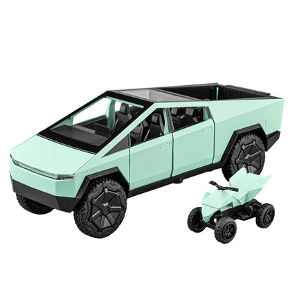 1/32 Cyber Toy Truck Pickup Alloy Car Truck Model Diecasts Metal Off-Road Vehicles Model Simulation Sound Light Kids Toys Gift