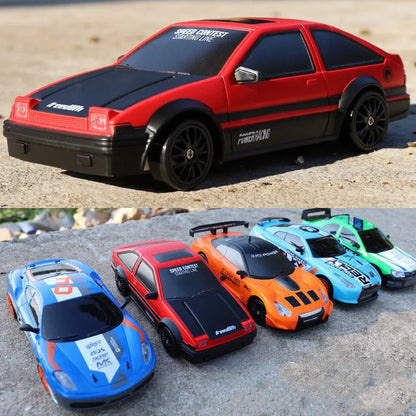 2.4G High Speed Drift Rc Car 4WD Toy Remote Control AE86 Model GTR Vehicle Car RC Racing Cars Toy for Children Christmas Gifts