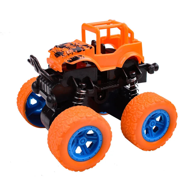 New Mini Inertial Off-Road Vehicle Four-Wheel-Drive Plastic Children Toy Car Pull Back Stunt Car DS29