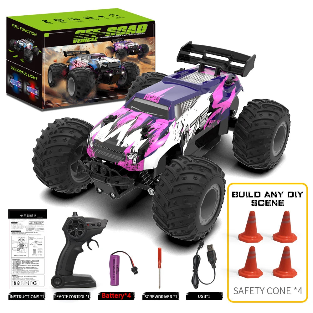 JJRC Q175 Double Motors Drive 2.4GHz RC Off Road Car With LED Light 1:18 Off-Road Truck Toys Children's Gifts Remote Control Car