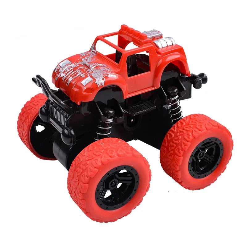 New Mini Inertial Off-Road Vehicle Four-Wheel-Drive Plastic Children Toy Car Pull Back Stunt Car DS29